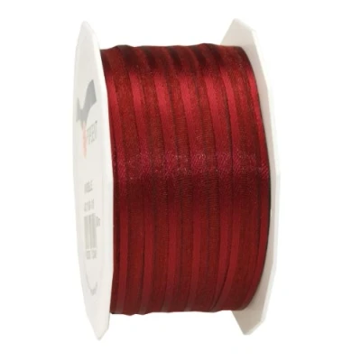 Image of C.E. Pattberg Präsent Marseille Wired Organza Ribbon Bordeaux 10 mm width, 50 m length