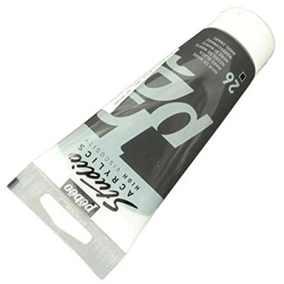 Image of Pébéo 831 026 Studio Acrylics Fine Acrylic Paint Black Mars Black, 100 ml