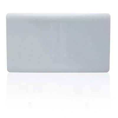 Image of Trendi Switch Artistic Modern Glossy Screwless Double Blanking Plate (Silver)