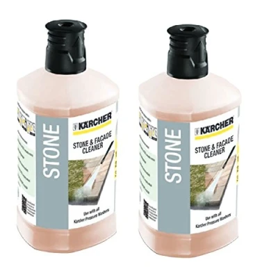 Image of Karcher Stone Facade Cleaner 3in1 Pressure Washer Detergent Bottle K2 K4 K5 K7 1 Litre x 2