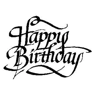 Image of Art Stamps FC20 Happy Birthday Celebration and Occasion Stamp, Black