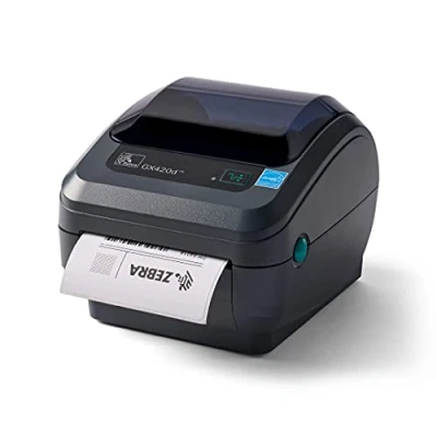 Image of Zebra GX420d Direct Thermal Desktop Printer for Labels, Receipts, Barcodes, Tags, and Wrist Bands Print Width of 4 in USB, Serial, Parallel Port Connectivity (Renewed)