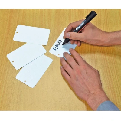 Image of Avon White Plastic Tags 110 x 55mm Unwired, Pack of 500