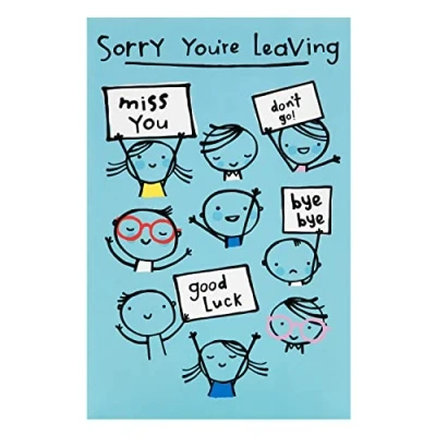 Image of UK Greetings Sorry You&#039;re Leaving Card For Him/Her/Friend With Envelope Sweet Design