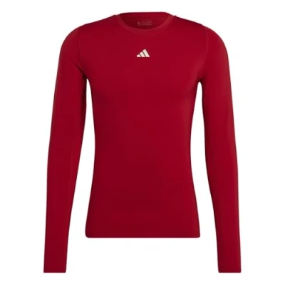 Image of adidas Men&#039;s Techfit Aeroready Long Sleeve Top T Shirt, Team Power Red 2, M