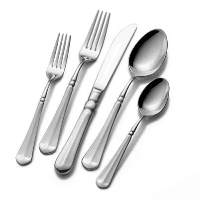Image of Mikasa 5112172 French Countryside 65 Piece 18/10 Stainless Steel Flatware Serving Utensil Set