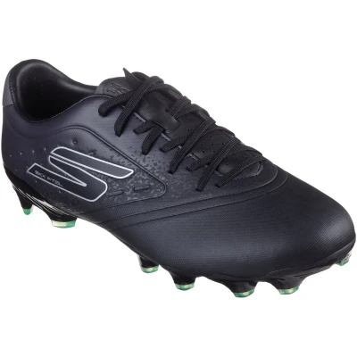 Image of Skechers Performance Razor Moulded stud football boots, Men&#039;s, Size: 11.5, Black/silver Synthetics