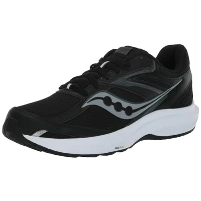 Image of Saucony Men&#039;s Cohesion 17 Sneaker, Black/White, 12
