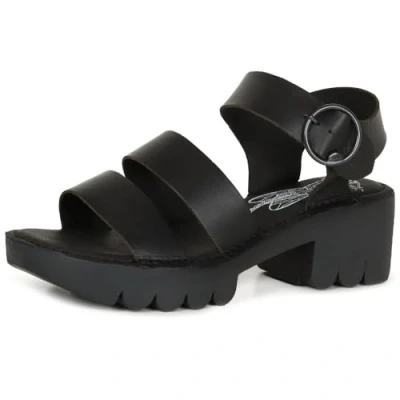Image of Fly London Women&#039;s EGLY520FLY Sandal, Black, 5 UK