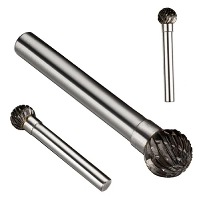 Image of sourcing map Double Cut Tungsten Carbide Rotary File 2/5&quot; Head 6mm Shank Ball Shaped