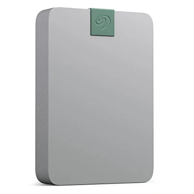 Image of Seagate Ultra Touch HDD, 5 TB, External Pebble Grey, Post Consumer Recycled material, USB C compatibility with PC, Mac &amp; Chromebook, Dropbox and Mylio included, 2yr Rescue Services (STMA5000400)