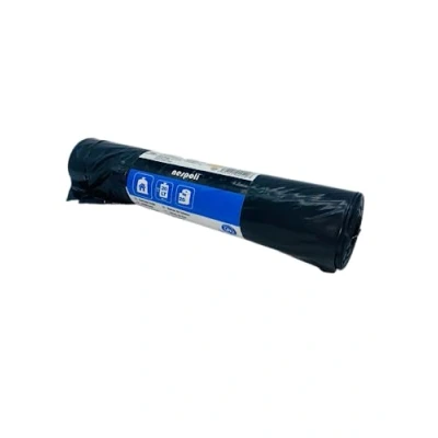 Image of Nespoli Domestic Garbage Bag, 20 Litres, 25 Units, Black, for Small Bin, 100% Recycled