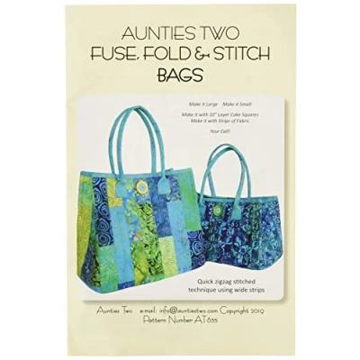 Image of AUNTIES TWO&quot;Fuse, FOLD &amp; Stitch AT635&quot; Sewing Pattern