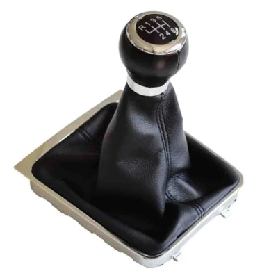Image of PGQSQVTXF Car Gear Stick Shift Cover for VW P&amp;assat B6 B7 2005 2012 5 6 Speed Manual Lever Shifter with Gaiter Boot Knob Cover(6 Speed)