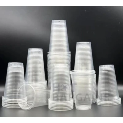 Image of HOT BARGAINS, 3000 X 7oz Clear Plastic Cups Reusable Water Coolers Drinkings &amp; Vending Disposables