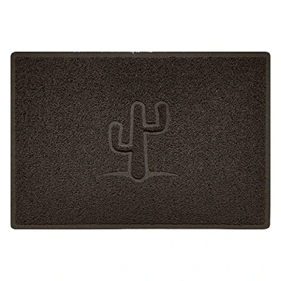Image of Nicoman Cactus Embossed Shape Door Mat Dirt Trapper Jet Washable Doormat (Use Outdoor ONLY) (90x60cm/3x2ft, Large) Brown