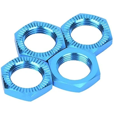 Image of VGEBY1 RC Car Wheel Nuts, 1/8 Aluminum Alloy M12 Nuts 17mm Spanner(Blue)