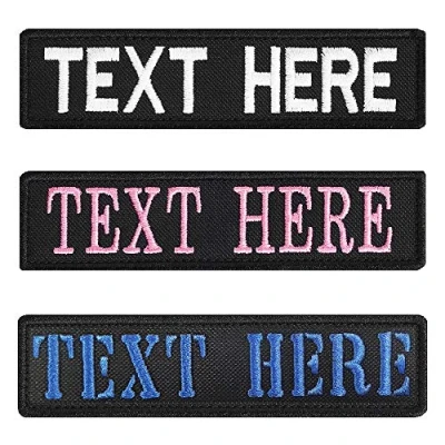 Image of Name Patches, Personalised Military Patches 2 Pcs Custom Embroidery Tag Tactical Moral Patch for Camouflage Uniform Jacket Hoodie Backpacks Vest Work Shirts Clothing Bags