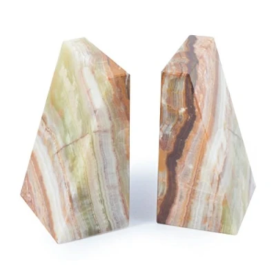 Image of Onyx Marble Wedge Bookends