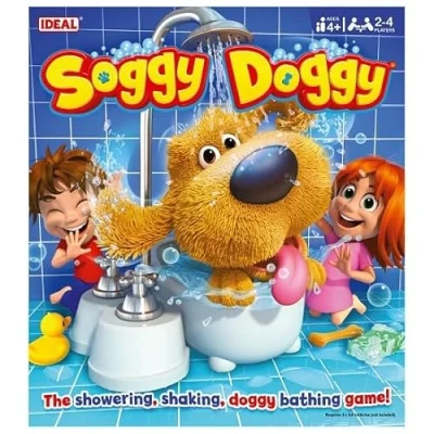 Image of IDEAL Soggy Doggy: The showering, shaking, doggy bathing game Kids Games For 2 4 Players Ages 4+