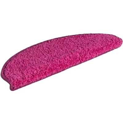 Image of vidaXL Carpet Stair Treads 15 pcs Pink 65x21x4 cm