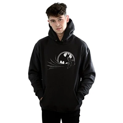 Image of DC Comics Men&#039;s Batman Spot Hoodie Large Black