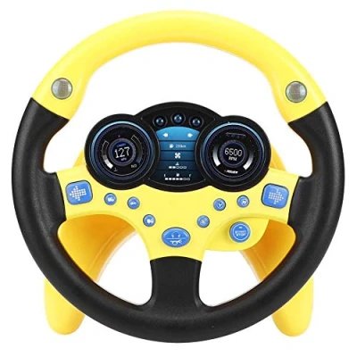 Image of Zerodis Steering Wheel Toy, Co Driver Car Toy with Music and Light Child Kids Drive Learning Toys Musical Education Gift for Toddler Learner(Yellow)