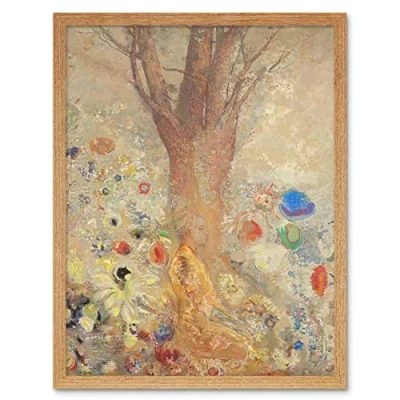 Image of Odilon Redon The Buddha Art Print Framed Poster Wall Decor 12x16 inch