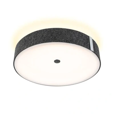 Image of Paulmann LED ceiling lamp Malika, anthracite, felt, 3 step dimmable