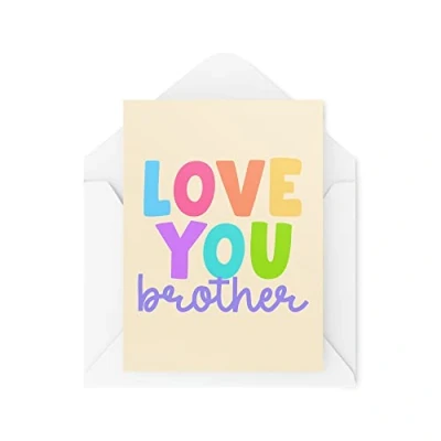 Image of Funny Novelty Greeting Cards Love You Brother Birthday From Sister Thinking Of Banter Joke CBH1296