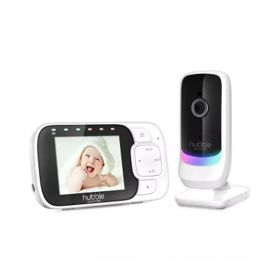 Image of Hubble Connected Nursery View Glow Wi Fi Black, White