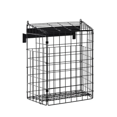 Image of House Of Home Letterbox Mail Cage for PVC Doors Black, Heavy Duty Wire Catcher Pets, Kids &amp; Protection Easy Top Access Fits Standard 30cm Letter Plates