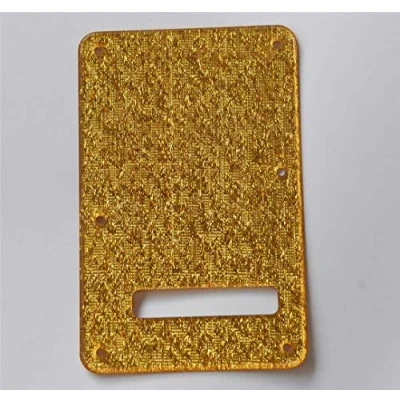 Image of Dopro Strat Guitar Back Plate ST Trem Tremolo Cover for USA/Mexican Standard FD Stratocaster Gold Sparkle