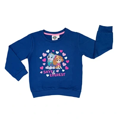 Image of United Labels Paw Patrol Pullover for Girls Skye &amp; Everest Children&#039;s Sweatshirt Top blue, 110 116