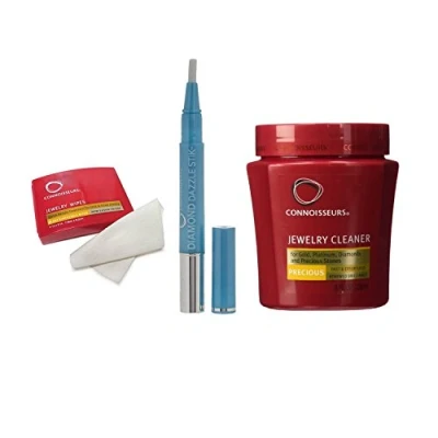 Image of Connoisseurs Jewellery Cleaner Pack for Precious 236ml + 25 Wipes Stick Diamonds
