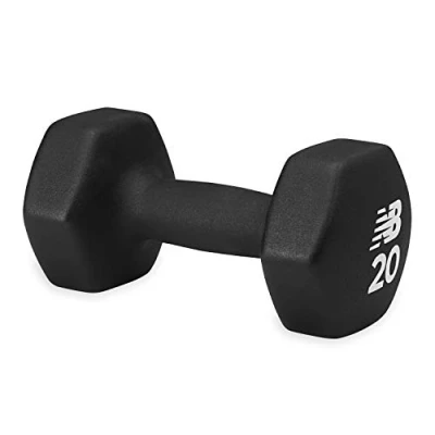 Image of New Balance Dumbbells Hand Weights (Single) Neoprene Exercise &amp; Fitness Dumbbell for Home Gym Equipment Workouts Strength Training Free Women, Men (20 Pound), 20lb