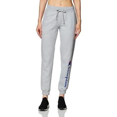 Image of Champion Women&#039;s, Powerblend, Fleece Joggers, Comfortable Pants, 29&quot; (Plus, Oxford Gray Script, Large