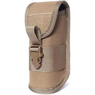 Image of ACEXIER MOLLE Glasses Pouch Outdoor Durable Tactical Sunglasses Case Army Style Flashlight with Buckle(Khaki)