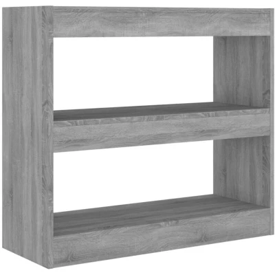 Image of vidaXL Book Cabinet/Room Divider Grey Sonoma 80x30x72 cm