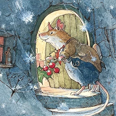 Image of Museums &amp; Galleries Brambly Hedge The First Flakes of Snow Were Beginning To Fall Pack 8 Christmas Cards, Multi, 140 x mm