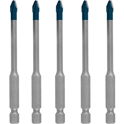 Image of Bosch 5X Expert HEX 9 Hard Ceramic Drill Bit Set (for Tiles, Soft Ø 5 mm, Professional Accessory Impact Drill/Driver, Rotary Drill/Drivers)
