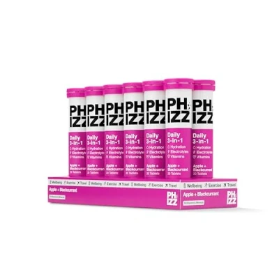 Image of Phizz Electrolytes, Multivitamin &amp; Hydration Tablets 240 Effervescent Rehydration Electrolyte 18 Vitamins Minerals, Vitamin C, Vegan, Vegetarian Low Calorie