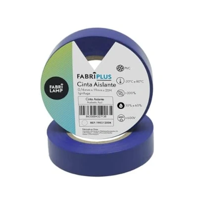 Image of 19mm x 20m Blue PVC Electrical Tape Roll Ideal for Electricians, Flexible and Durable, Perfect Insulating Connections Repairs Confidently Safely.