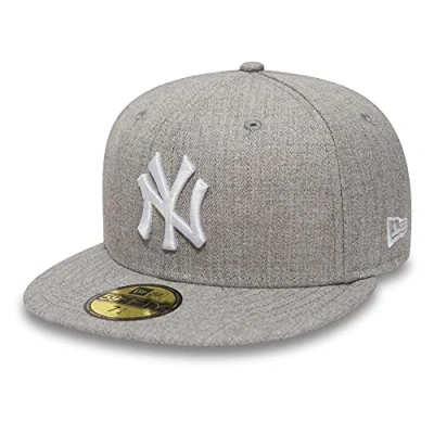 Image of New Era York Yankees 59fifty Basecap Mlb League Basic Heather Grey 7 56cm