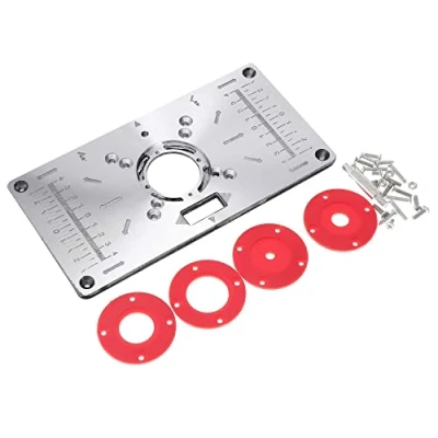 Image of KATSU Tools 1 count Router Table Insert Plate, Aluminium, 235MM x 120MM 8MM, 70 62MM Mounting Hole, 151404 Model
