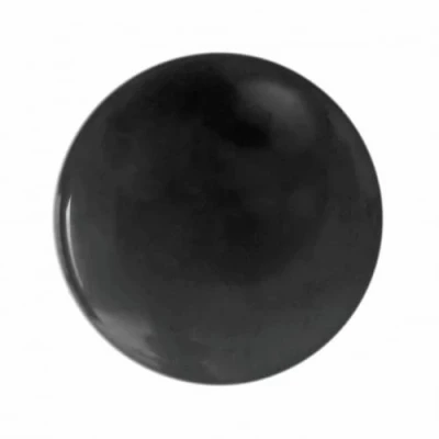 Image of Hemline Round Solid Colour Shanked Buttons 11.25mm Black (Pk8)