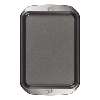 Image of Tala Rectangular Non stick Baking Tray Ideal For and Cooking Carbon Steel, Wide Flat Handles, Dishwasher Freezer Safe 18cm x 25cm