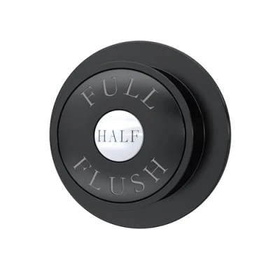 Image of Balterley Traditional Dual Flush Push Button 72mm Matt Black