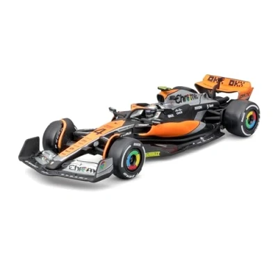 Image of Bburago B18 38088N Bburage Formula 1 MCLAREN MCL60 2023 WITH HELMET NORRIS 1:43 Scale Die Cast Collectible Race Car F1, Multiple