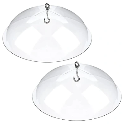 Image of worien 2 Pack Bird Feeders Protective Cover,Dome Dome,Rain Cover for Hanging Garden
